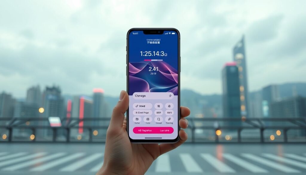 生成中國移動香港應用程式界面圖片